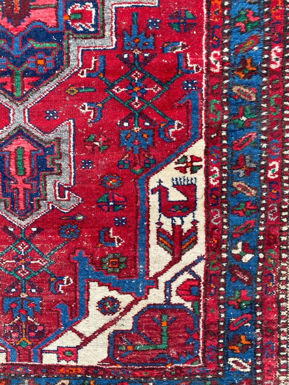 Ancient Persian carpet Hamadan handmade 108x192 cm