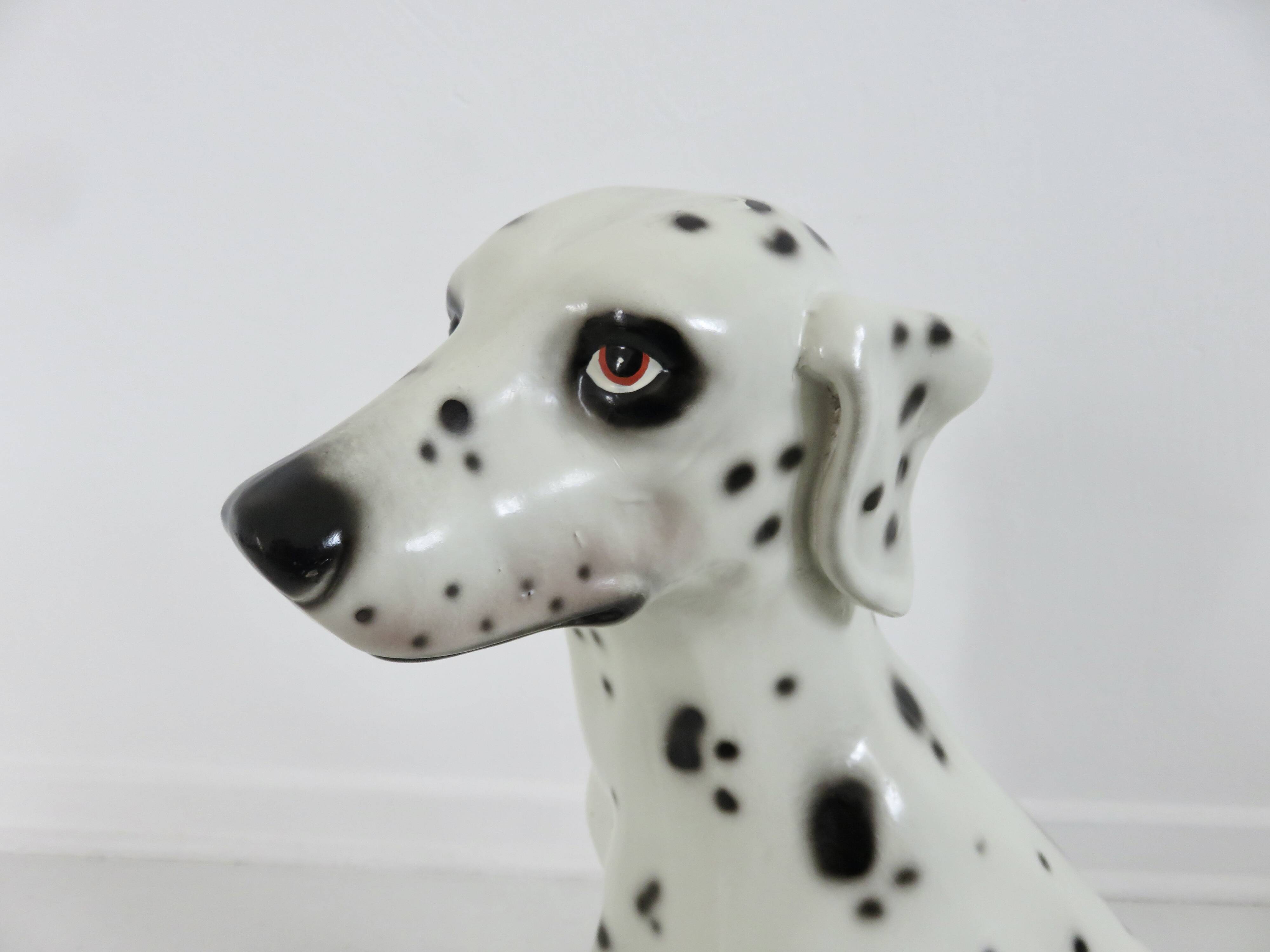 Very large ceramic Dalmatian, Italy, 1960-1970, 43cm