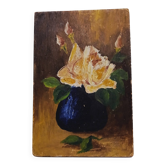 Small old painting "roses" unsigned