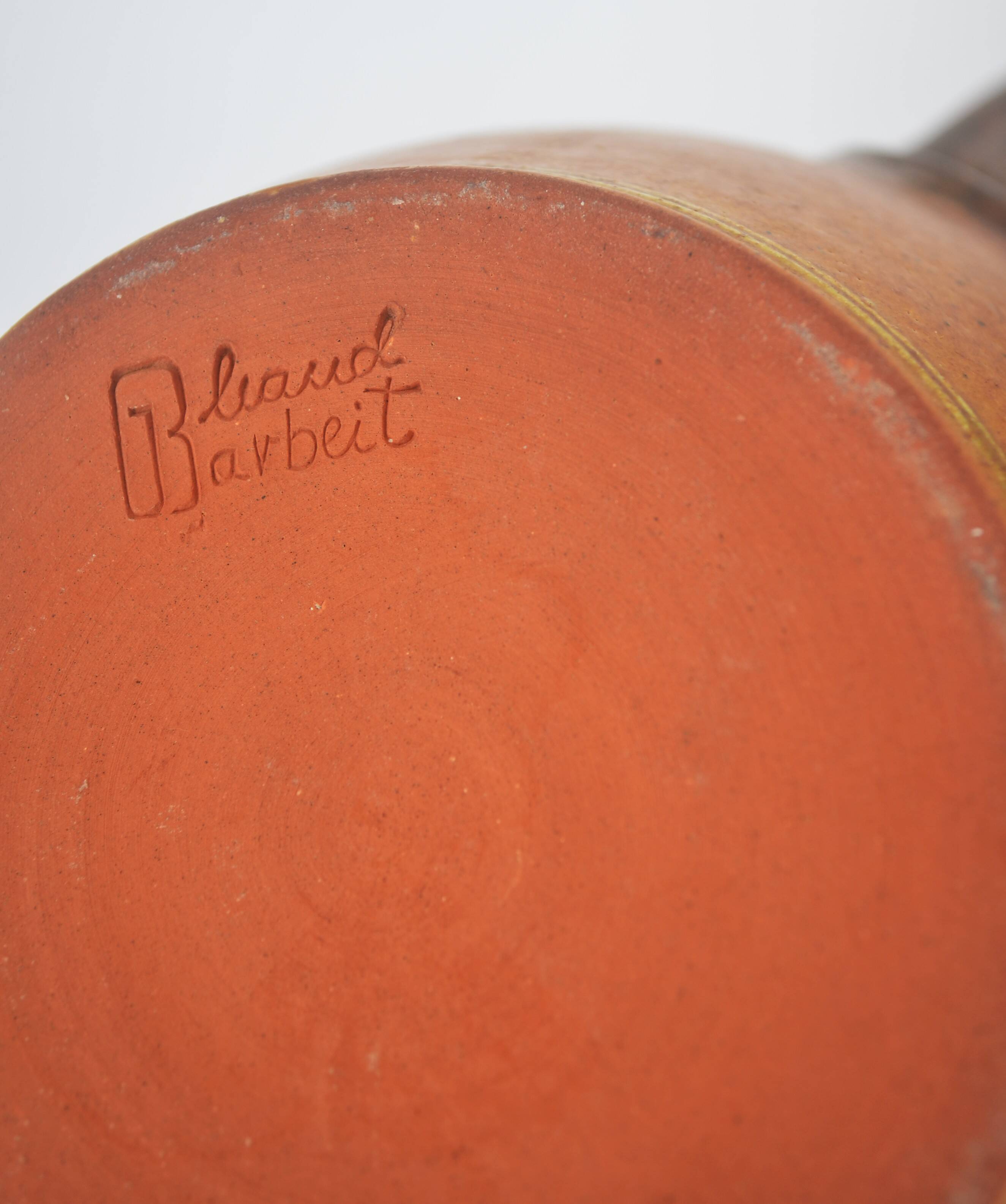 Gerhard Bauer Design Hand painted ceramic jug  18cm tall