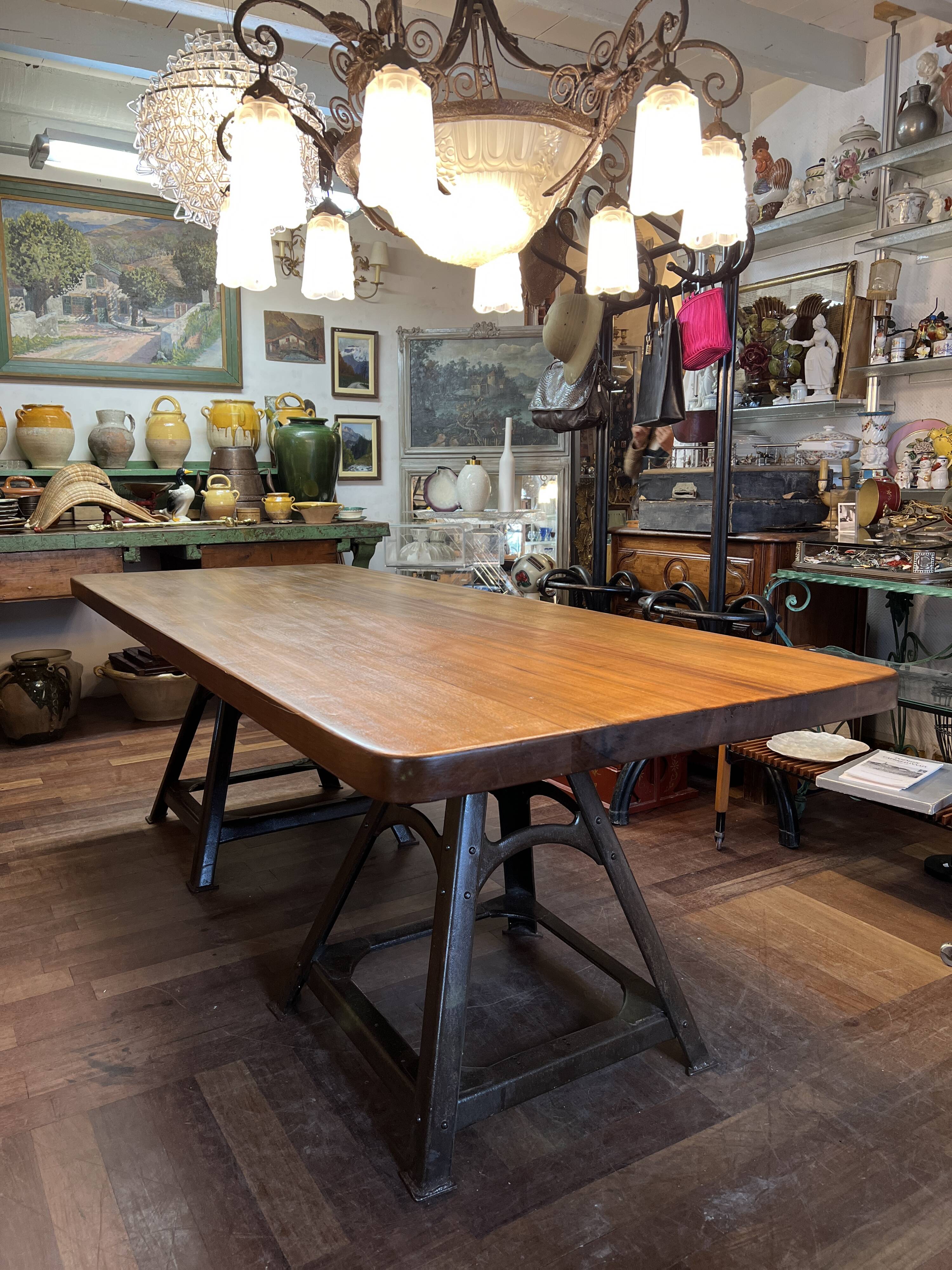 Large table with industrial legs
