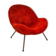 Original red fabric Egg chair by Fritz Neth, 1965