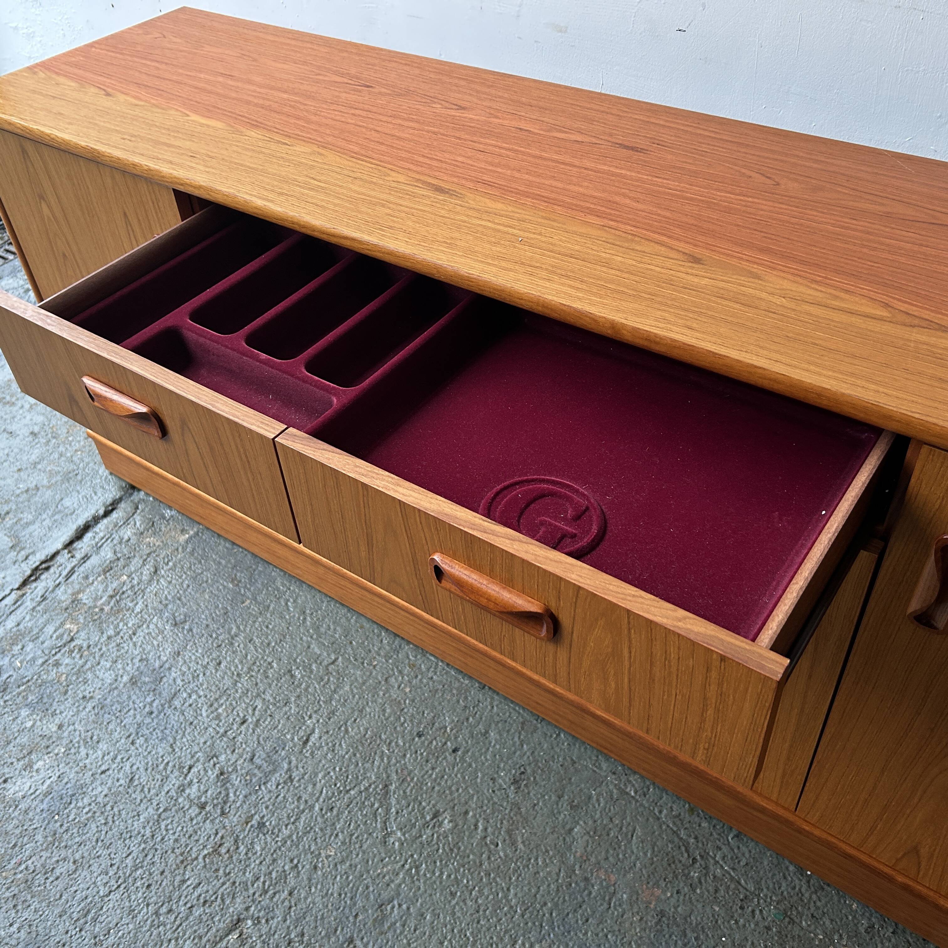 Rare 1960/70s Mid-Century teak G Plan Fresco sideboard by V B Wilkins