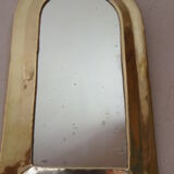 Wall mirror shape window edge brass 18x35cm