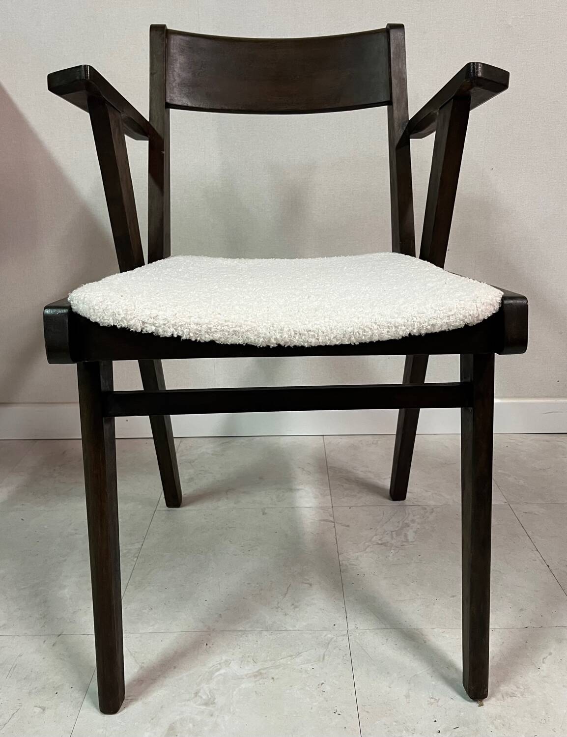 Bridge armchair in new French terry fabric