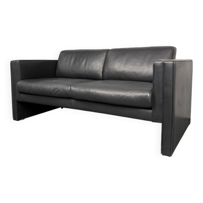 Canapé en cuir 2 places, Studio Line 190 par Jürgen Lange pour Walter Knoll, Allemagne, années 1970.