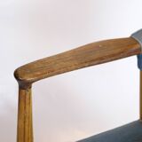 Armchair - Teak - Blue fabric seat - Kurt Olsen - Danish design - 1960s
