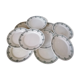 Set of 11 flat earthenware plates