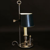 Lampe bouillotte bronze argenté tôle XIXème siècle