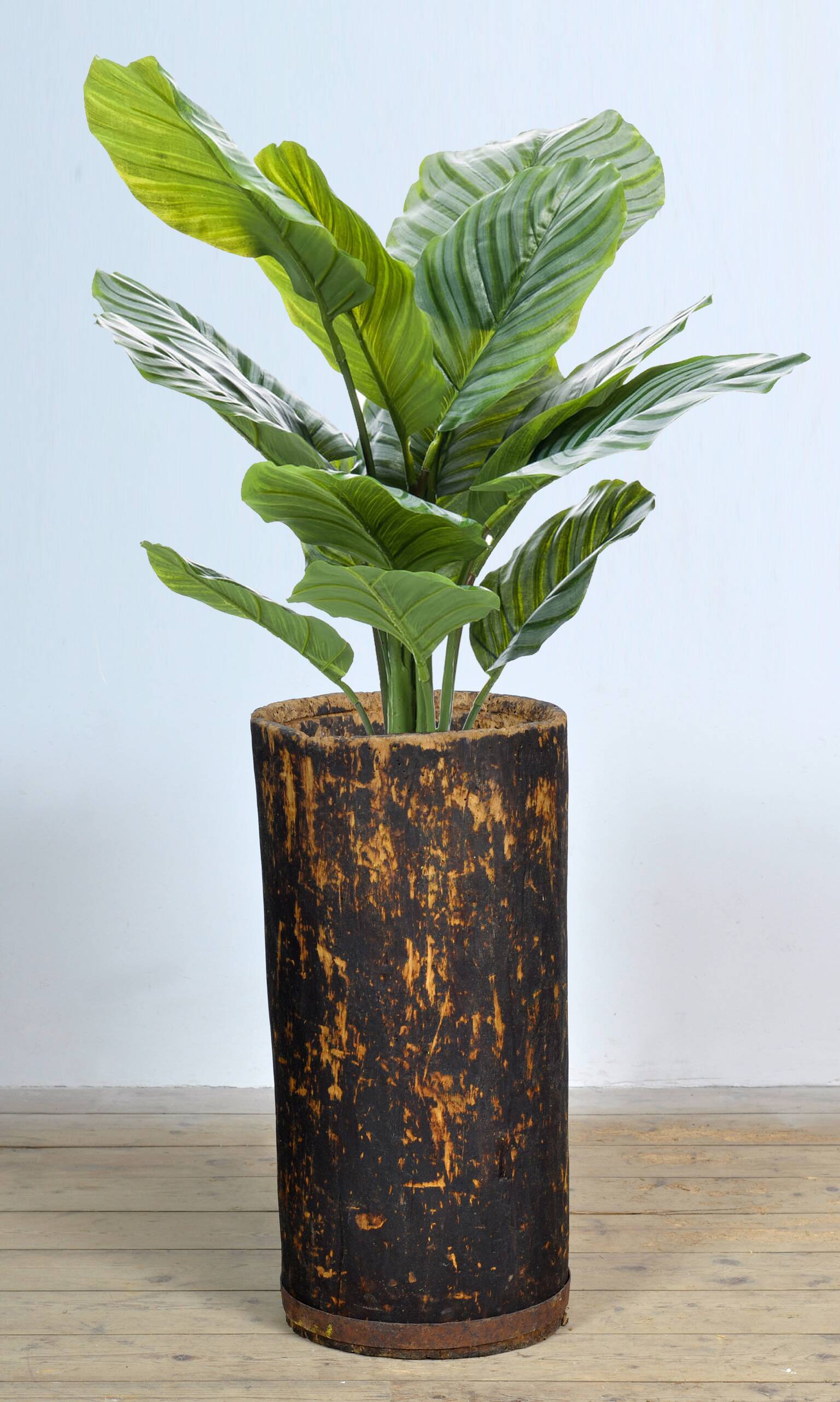 Primitive storage barrel/planter, circa 1900