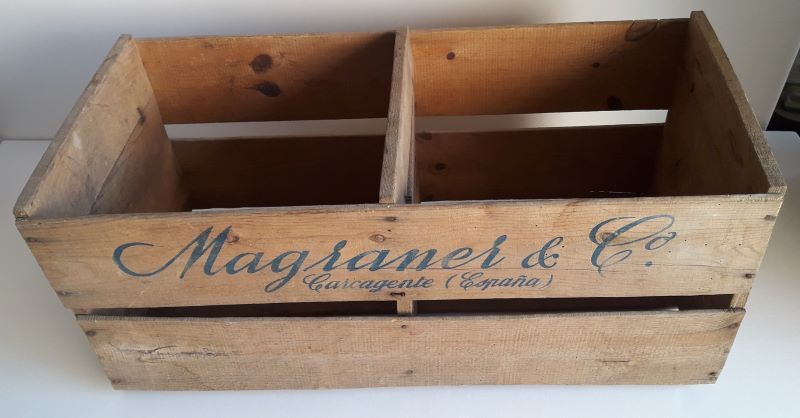Case wood transport old fruit Magraner-Co Espana Dandy