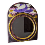 Paradisiers mirror by Mithé Espelt, ceramic, France, 1970