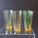 Set of 6 coloured vintage juice glasses in very good condition.