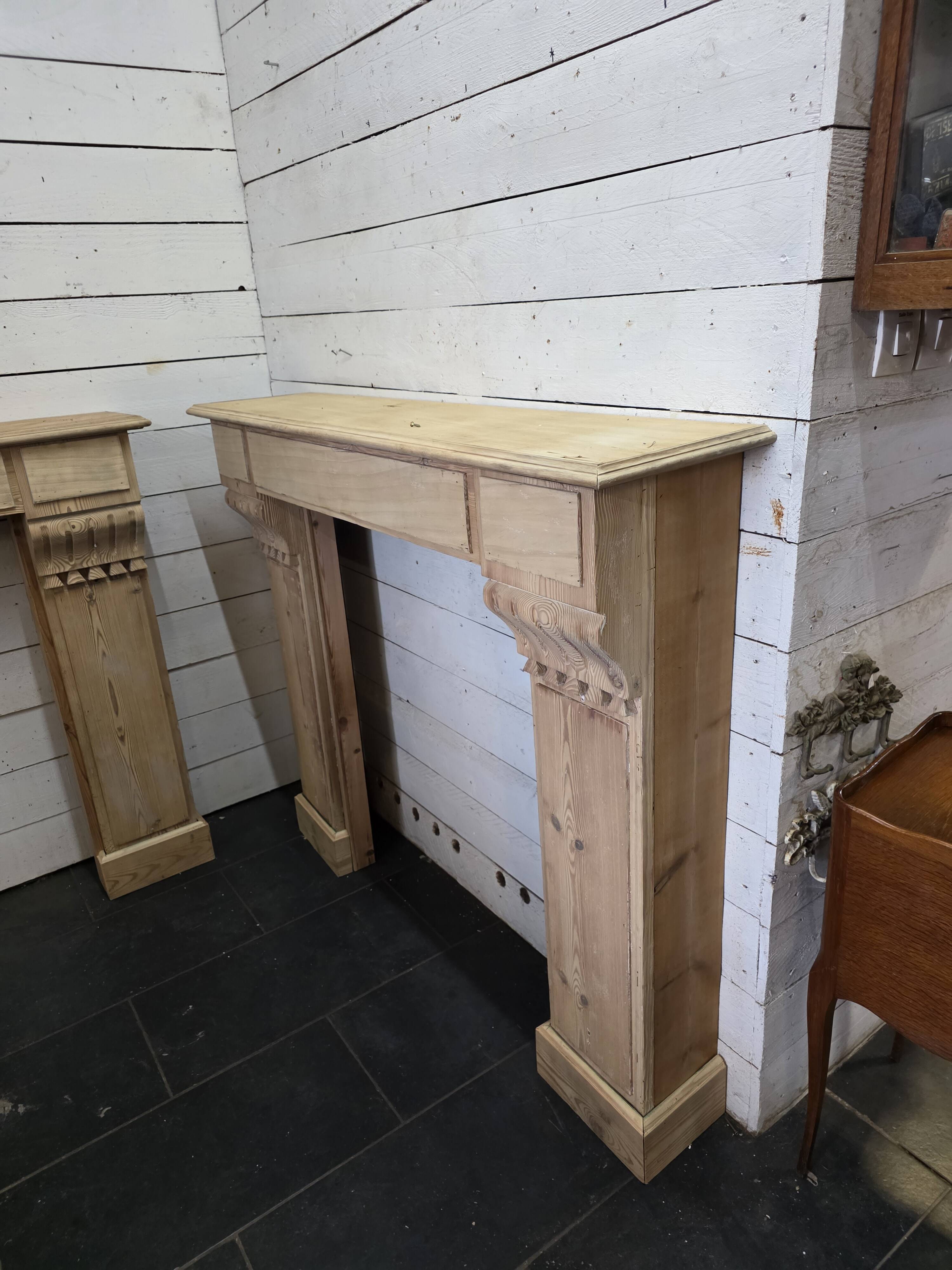 Wooden fireplace