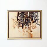 Alix Dufaux - Abstract Geometric painting 1967