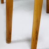 Vintage blue Formica & wood chairs, 1960s, set of 2