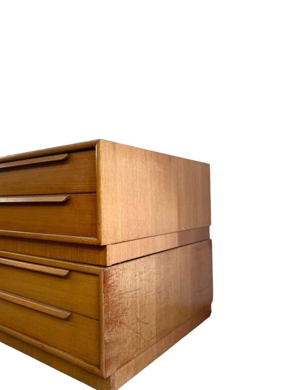 Set of 2 vintage wk möbel xl deep chests