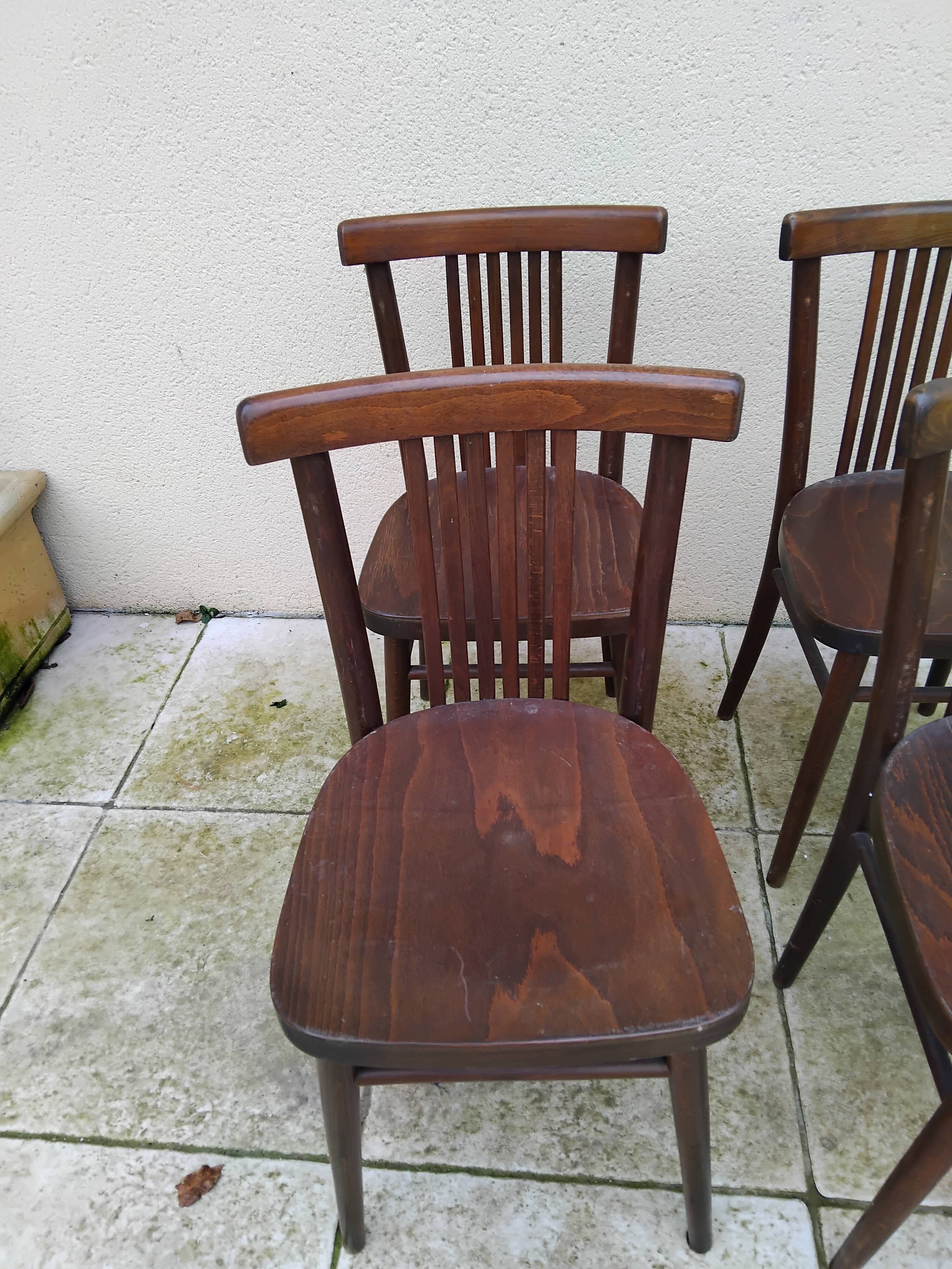 4 vintage bistro chairs
