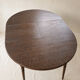 Vintage extendable round table in dark brown wood, Ø100 to Ø140 cm