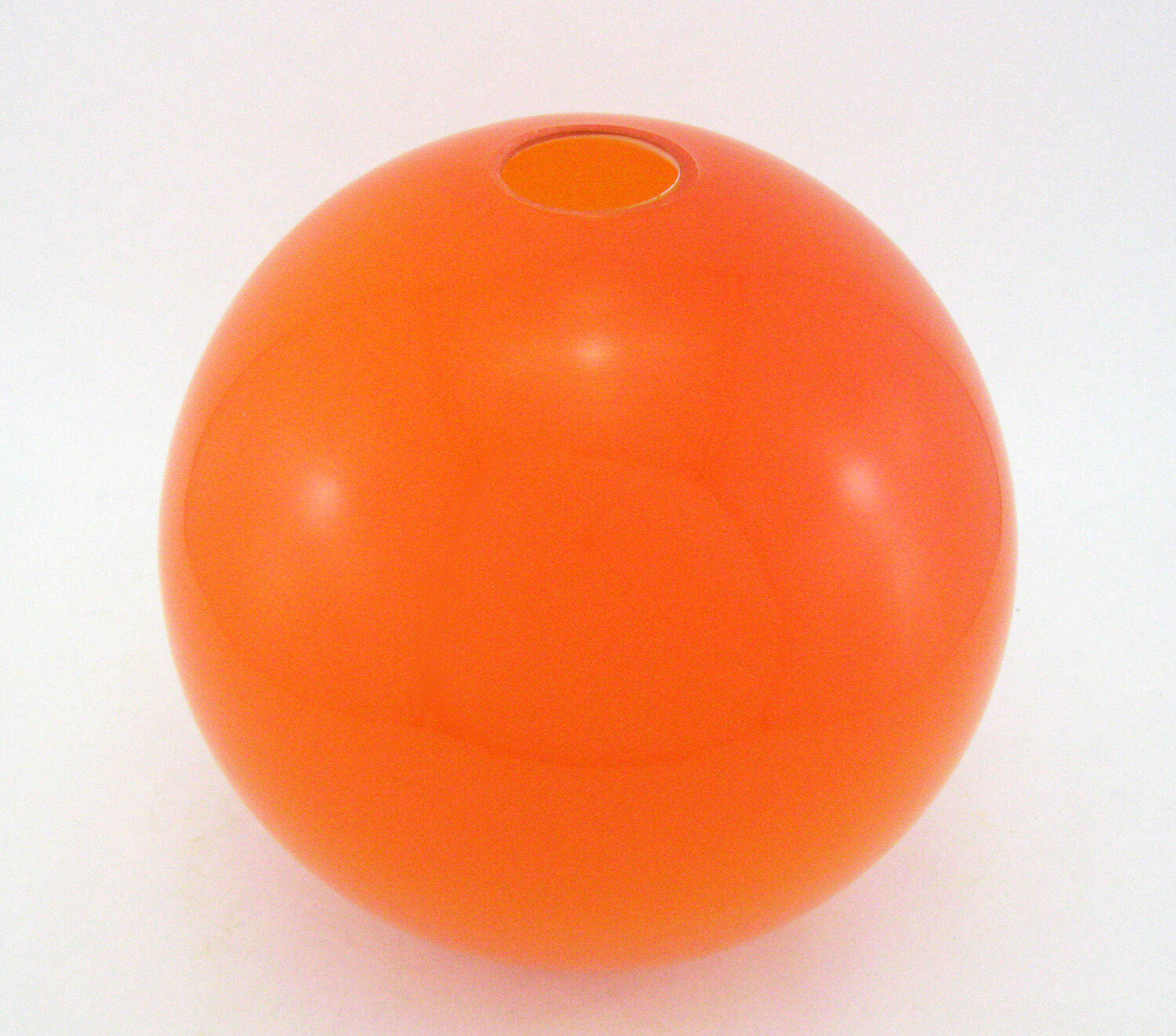 Orange opalin glass globe suspension - vintage 70s