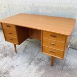 Scandinavian double-sided teak office 60s