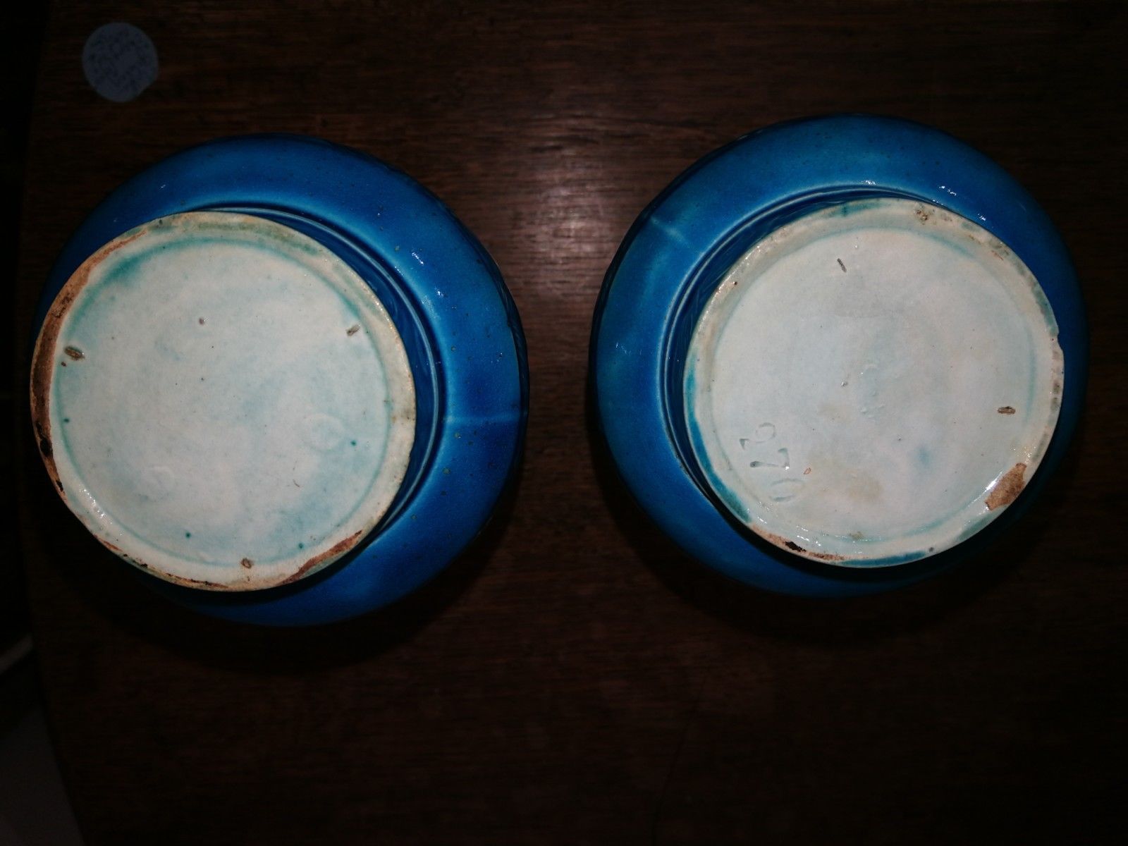 Pair of vases inspired blue Th.Deck