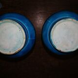Paire de vases bleu japonisant Th.Deck