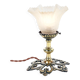 Brass and molded glass table lamp