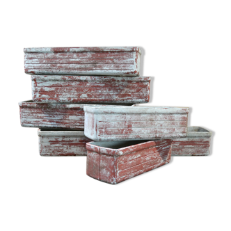 Lot of 6 cement bins, 1950