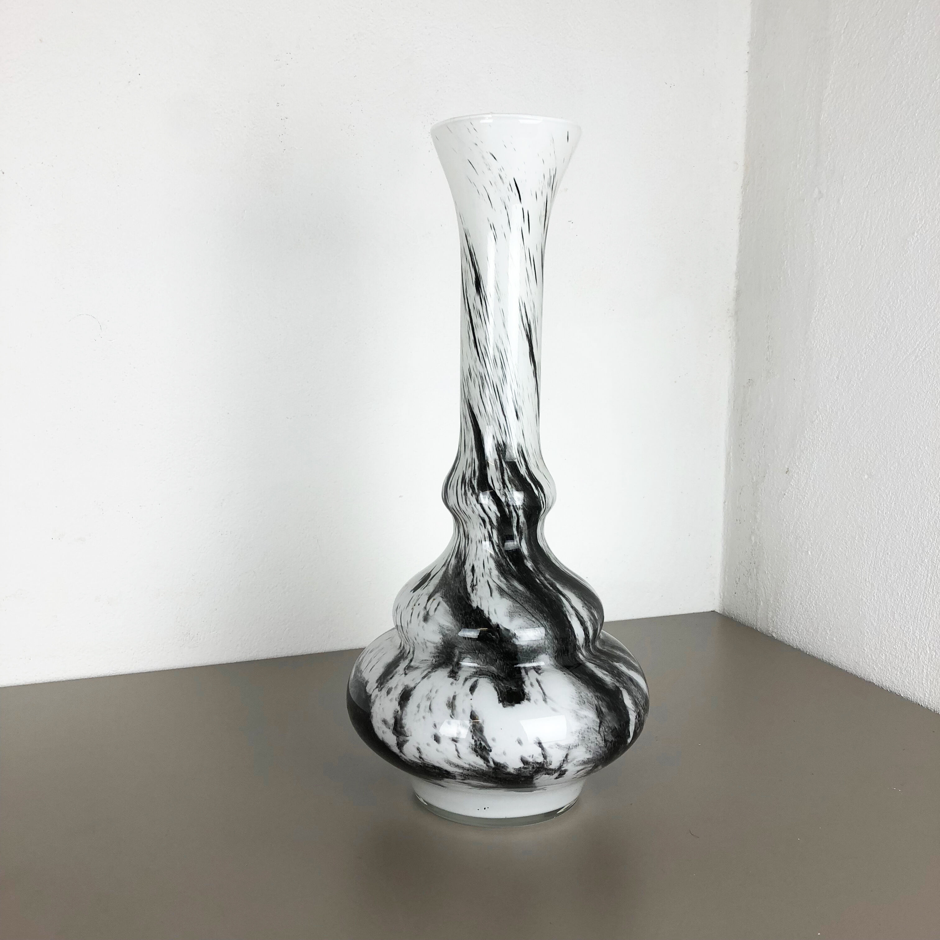 Extra Large 46cm Vintage Opaline Florence Vase Design Pop Art, Italy, 1970s