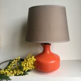 70s painted glass lamp