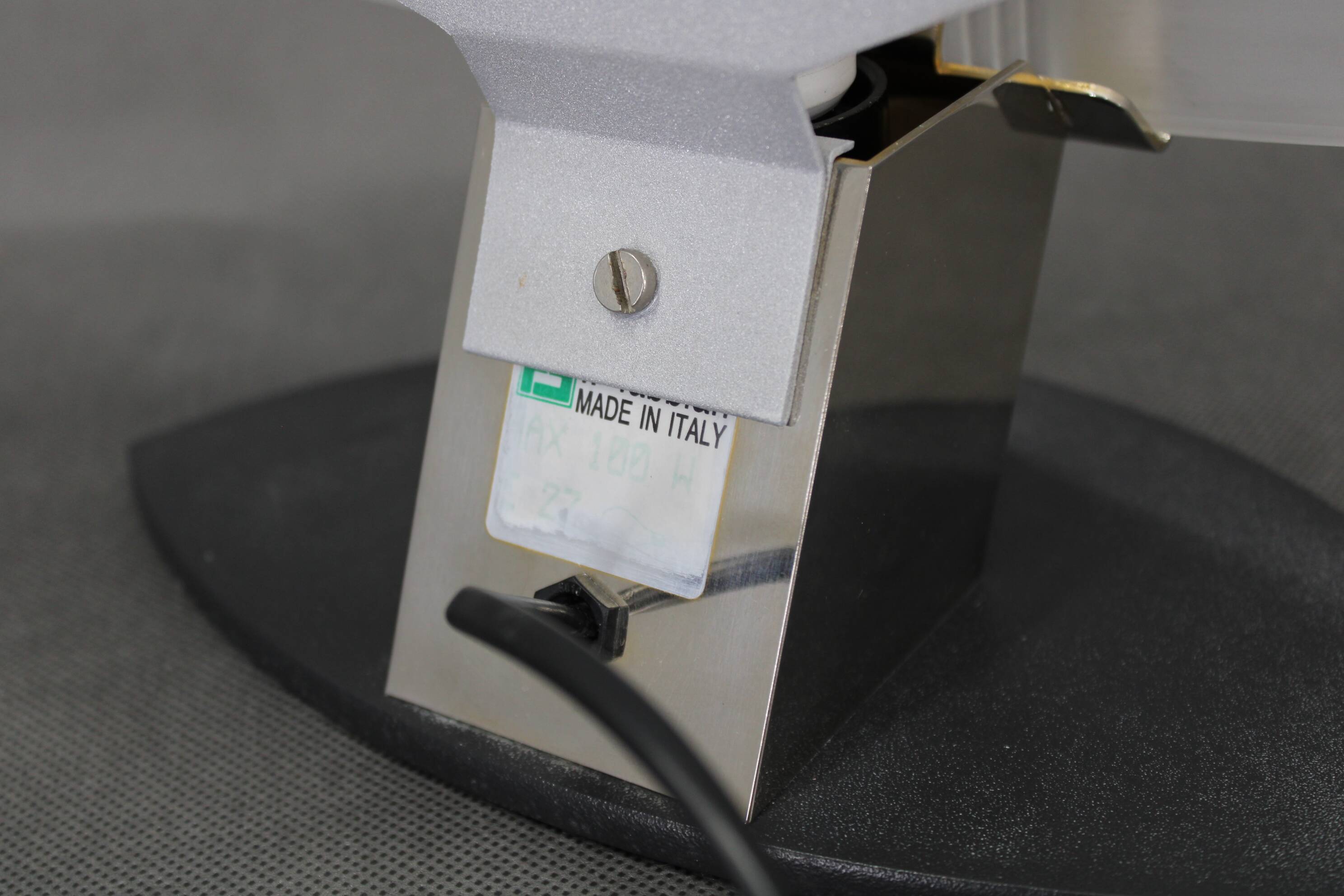 Pair of Italian midcentury table lamps by F. Fabbian, frosted glass, 1980s