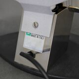 Pair of Italian midcentury table lamps by F. Fabbian, frosted glass, 1980s