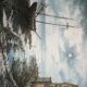 Marine Nocturne - Original oil on linen canvas signed by Barton