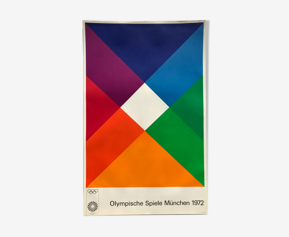 Affiche originale Bill Max (1908-1994) Olympische Spiele München, 1972