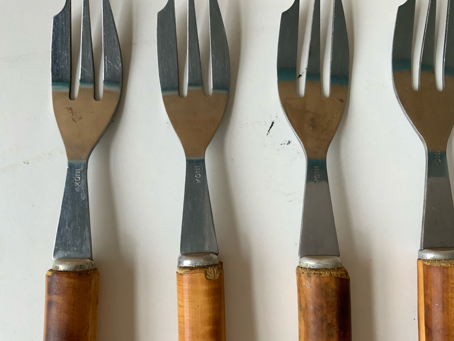 Bamboo oyster forks