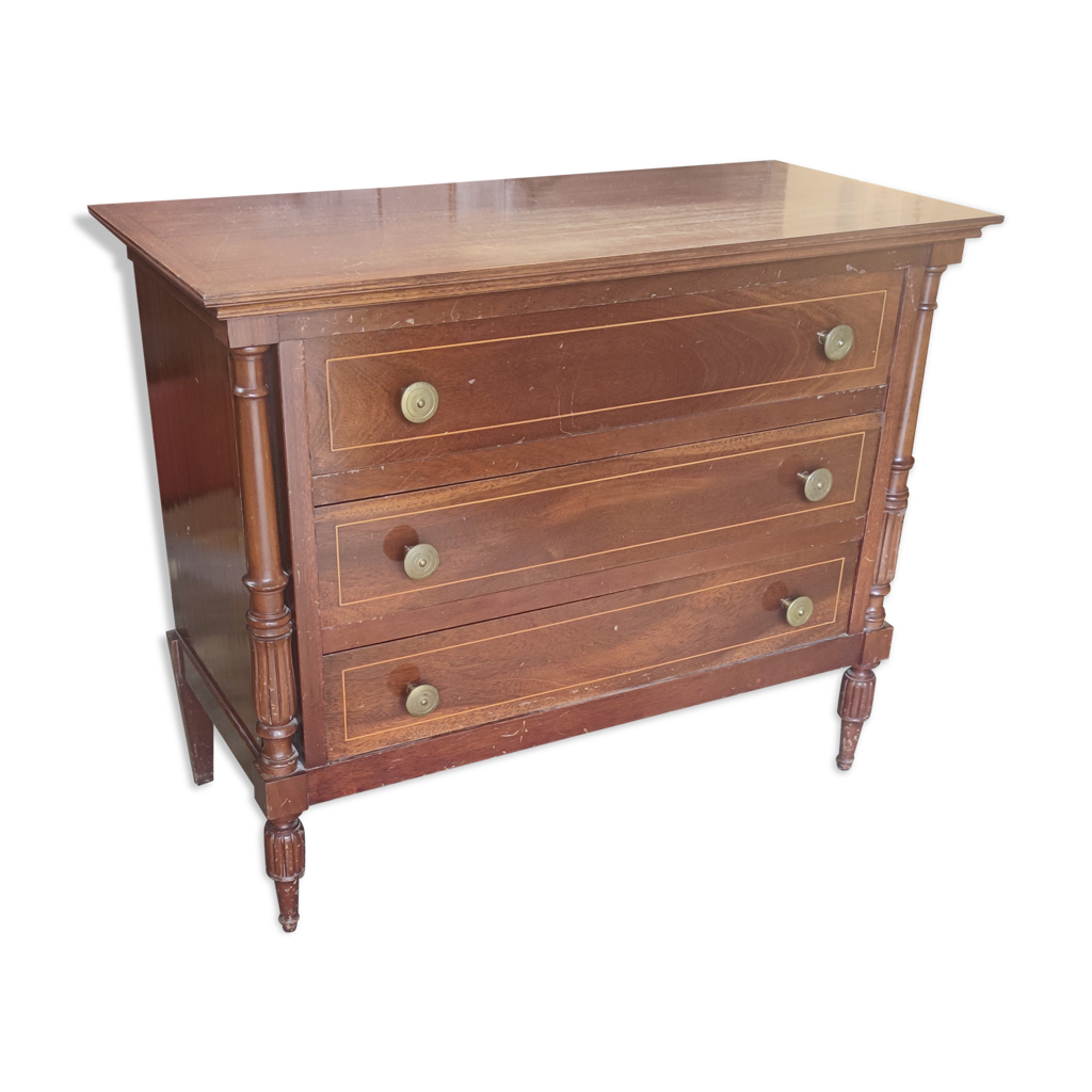 Commode en acajou 3 tiroirs vers 1940 | Selency