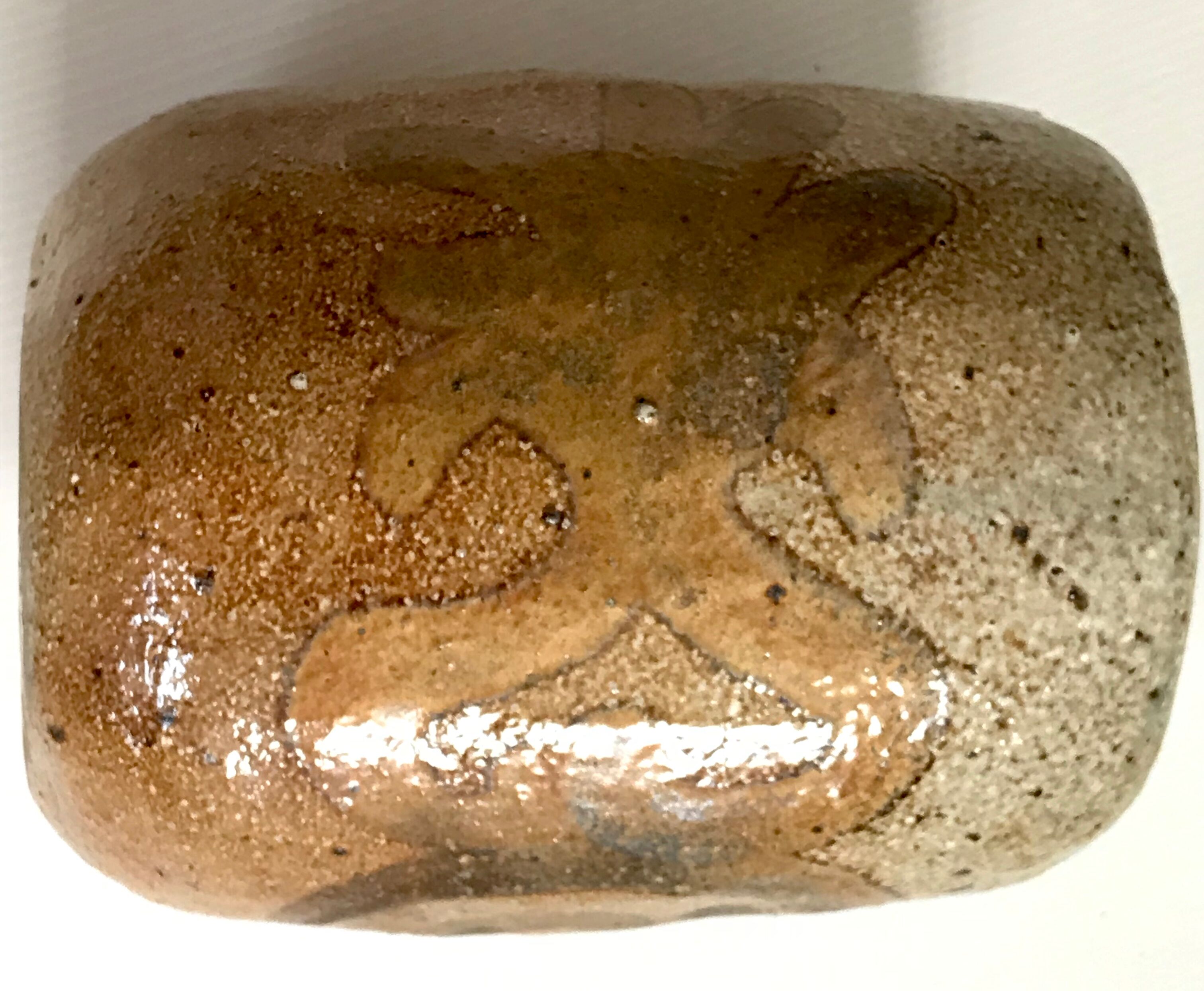 Glazed sandstone vase