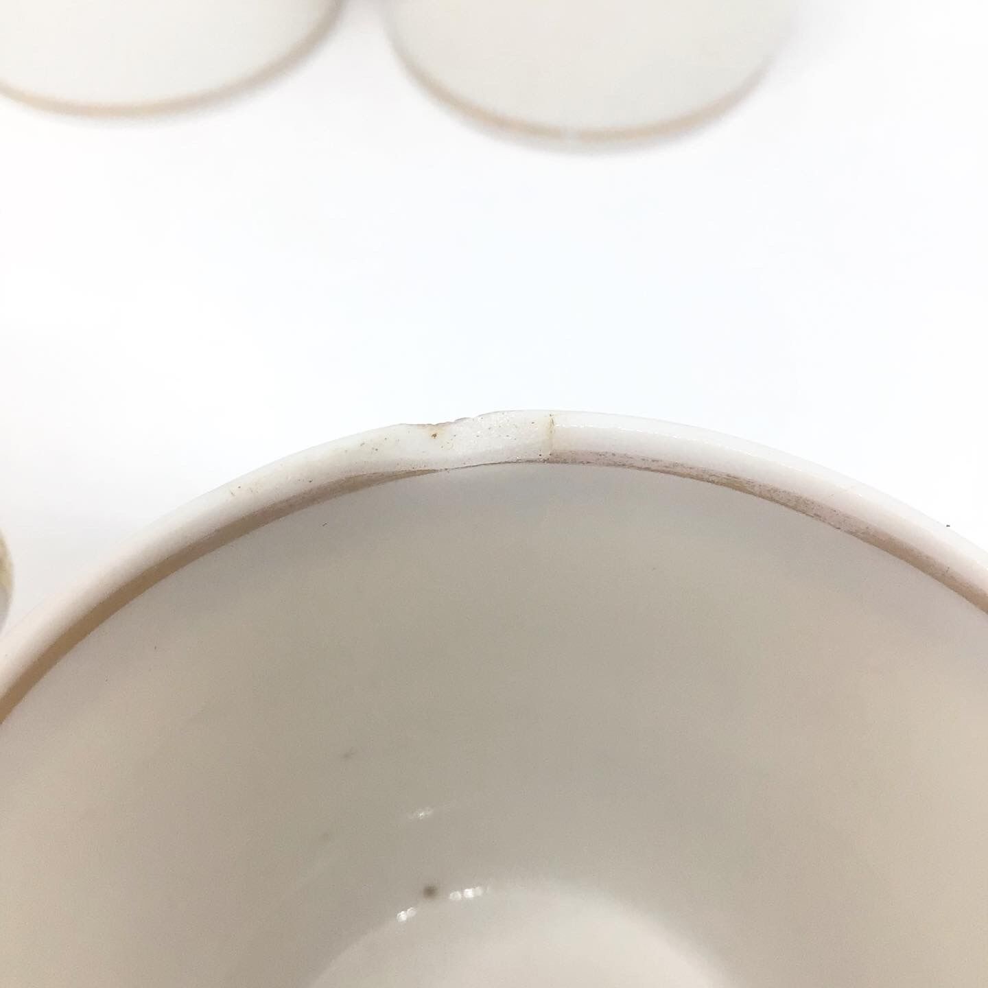 Lot of eight coffee cups and under cups
