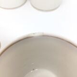 Lot of eight coffee cups and under cups