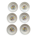6 Digoin Sarreguemines flat plates from the 40s