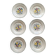 6 Digoin Sarreguemines flat plates from the 40s