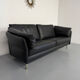 3-seater sofa Intertime I-Cielo black leather contemporary design