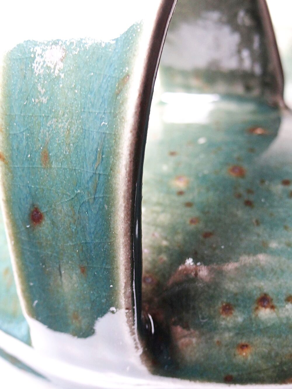 Glazed stoneware jug/pourer/watering can, vintage La Borne craftsmanship.