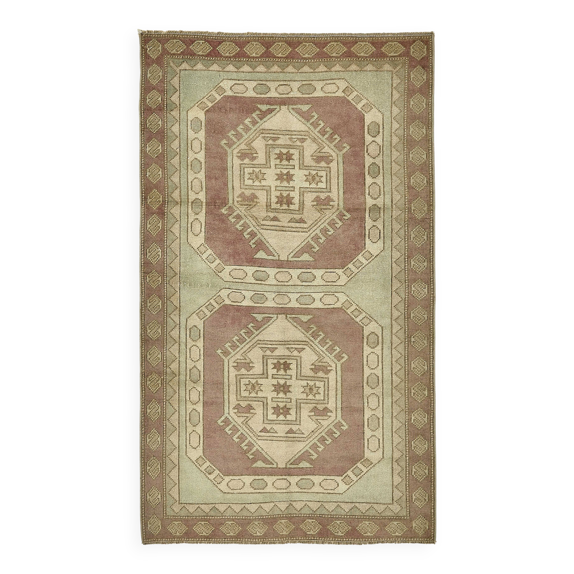 Turkish Vintage Anatolian Rug 104 cm x 181 cm