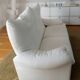 Cassina sofa model maralunga in white leather - 2-seater - with pouf