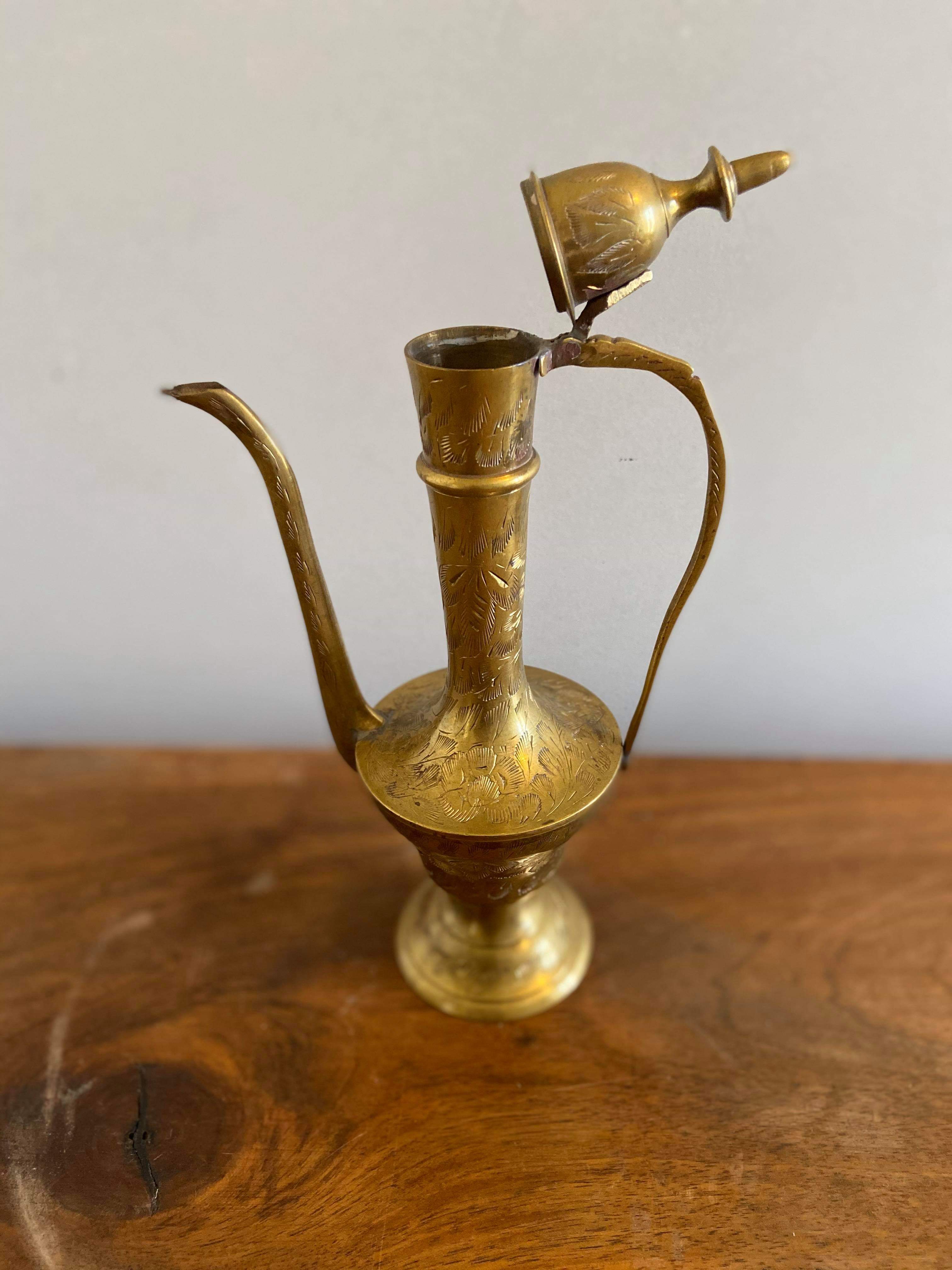 Brass or bronze teapot