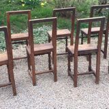 Lot de 8 chaises anciennes Lorraine