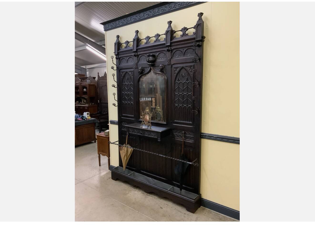 Antique Imposing Neo-Gothic Lavish Wardrobe