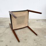 Scandinavian teak and leatherette chair